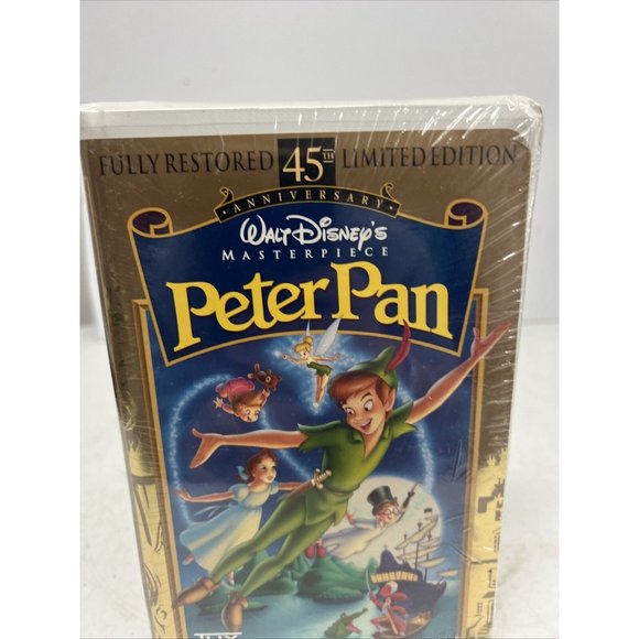 New SEALED VHS Tape Walt Disney Peter Pan Masterpiece 45TH Anniversary - Picture 4 of 12